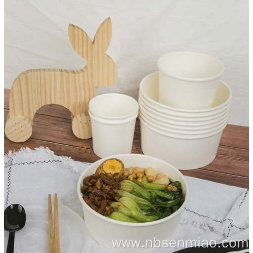 White Paper Soup Bowl Take Away Salad Bowl